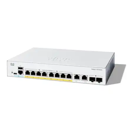 Cisco Catalyst 1300-8FP-2G - Commutateur - C3 - Géré - 8 x 10 - 100 - 1000 (PoE+) + 2 x combin... (C1300-8FP-2G-RF)_1