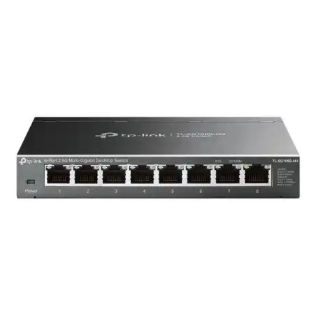 TP-Link V1 - Commutateur - non géré - 8 x 100 - 1000 - 2.5G - de bureau, fixation murale (TL-SG108S-M2)_1