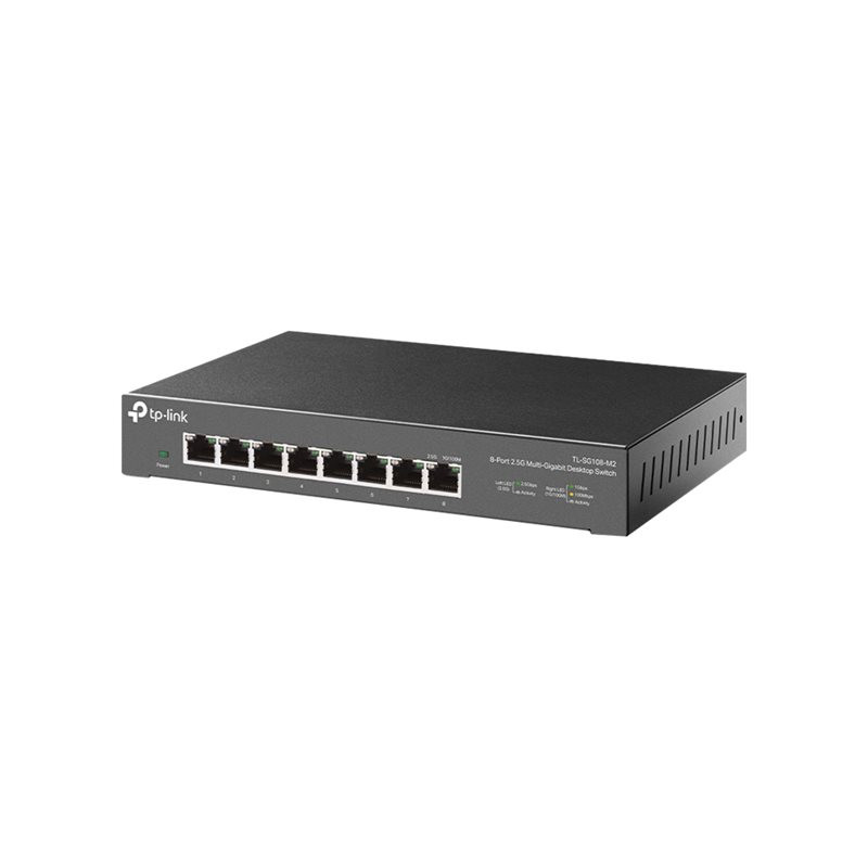 TP-Link - V1 - commutateur - non géré - 8 x 100 - 1000 - 2.5G - de bureau, fixation murale (TL-SG108-M2)_1