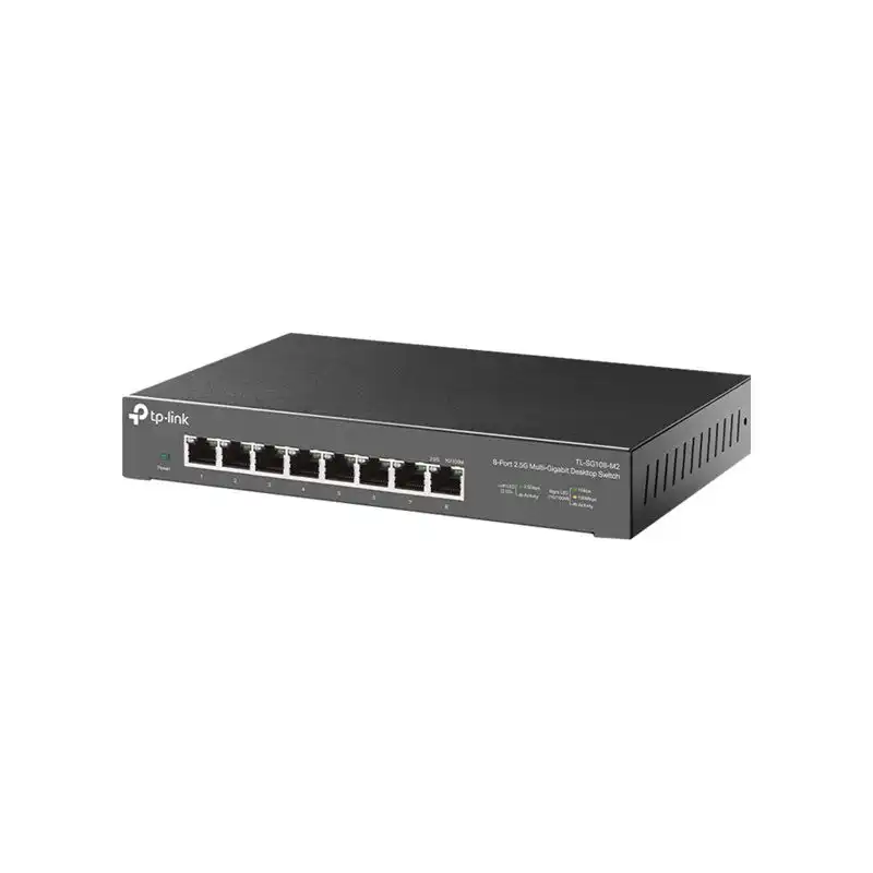 TP-Link - V1 - commutateur - non géré - 8 x 100 - 1000 - 2.5G - de bureau, fixation murale (TL-SG108-M2)_1